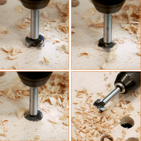 KENDO Forstner Bit Set designed for woodwork tasks such as hinges and models.