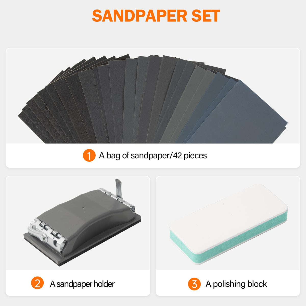 Kendo 240 grit close-up demonstrates smooth sanding on furniture surfaces