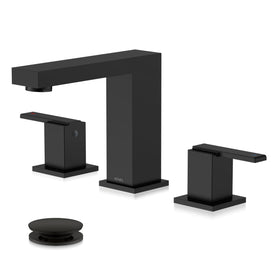 KENES black wide-spread faucet 8in adds a modern, stylish bathroom focal point.