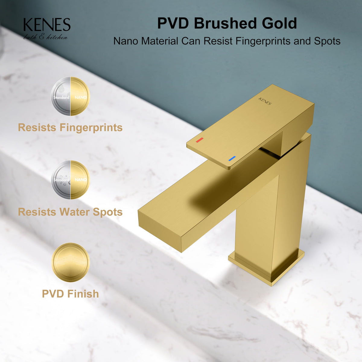 KENES easy-install two-head connection speeds up DIY setup.