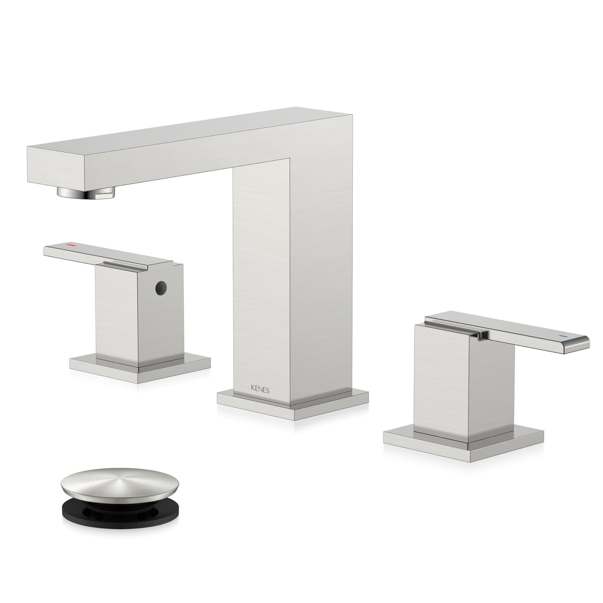 KENES KE-9050-P brushed nickel faucet viewed front with durable finish