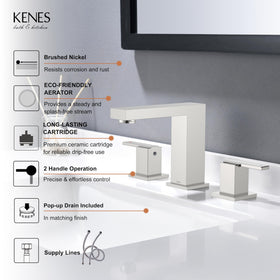 KENES KE-9050-P pop-up drain included for sink setup
