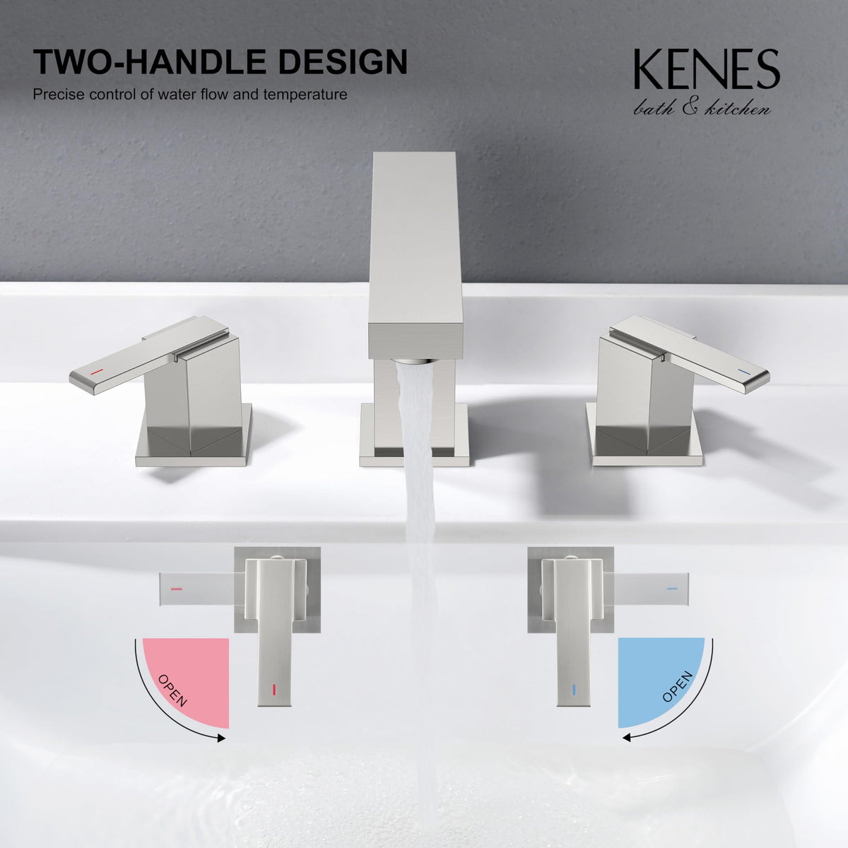 KENES KE-9050-P supply lines included for quick DIY install