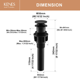 KENES KE-P300A-2 pop-up action demonstration, quick drainage with a tap.