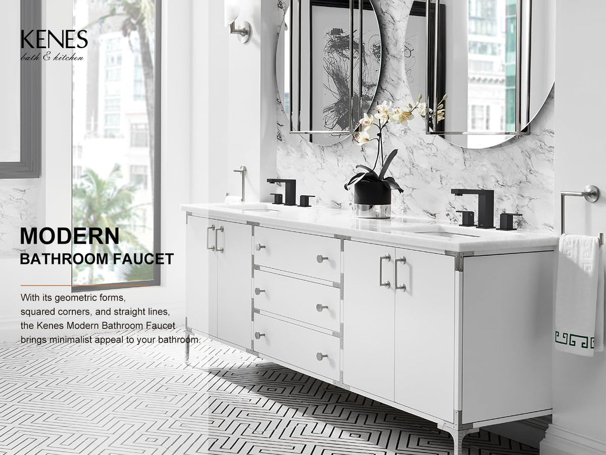 KENES KE9050-2P two-handle close-up shows smooth lever control.