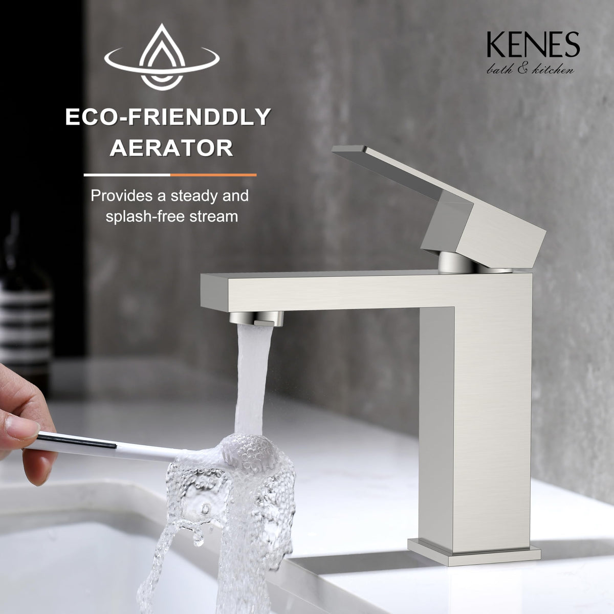 KENES LJ-9031 aerated flow delivers comfortable handwashing.