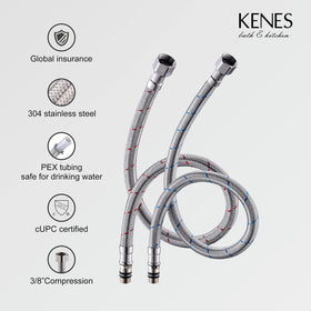 KENES LJ-9031 brushed nickel finish enhances bathroom aesthetics.