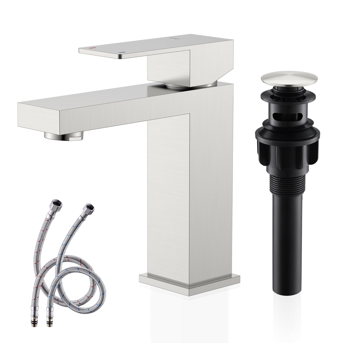 KENES LJ-9031 single-handle faucet in brushed nickel offers precise water control.