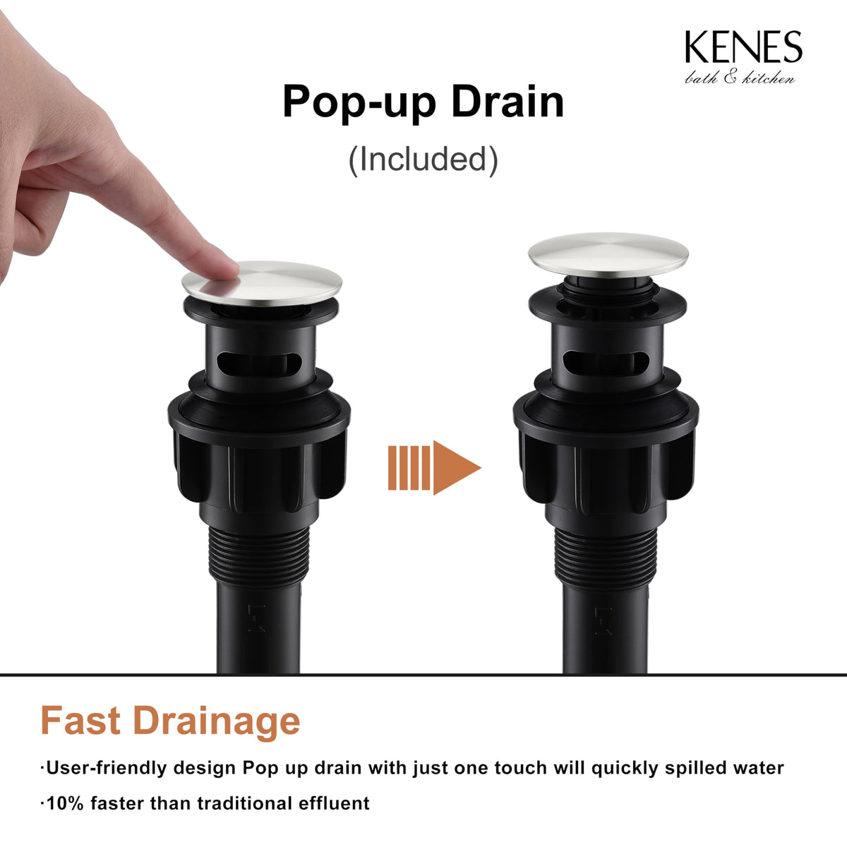 KENES LJ-9031 vanity faucet with easy daily water control.