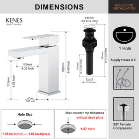 KENES LJ-9031-5 lead-free certification supports safe family bathroom use.