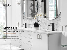 KENES LJ-9031-2 lever close-up shows smooth water control.
