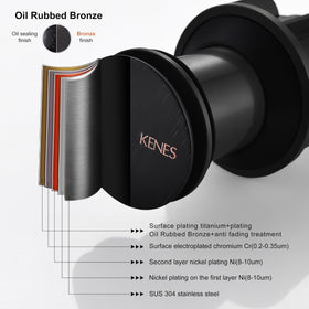 KENES oil-rubbed bronze finish and robust design for daily bathroom use