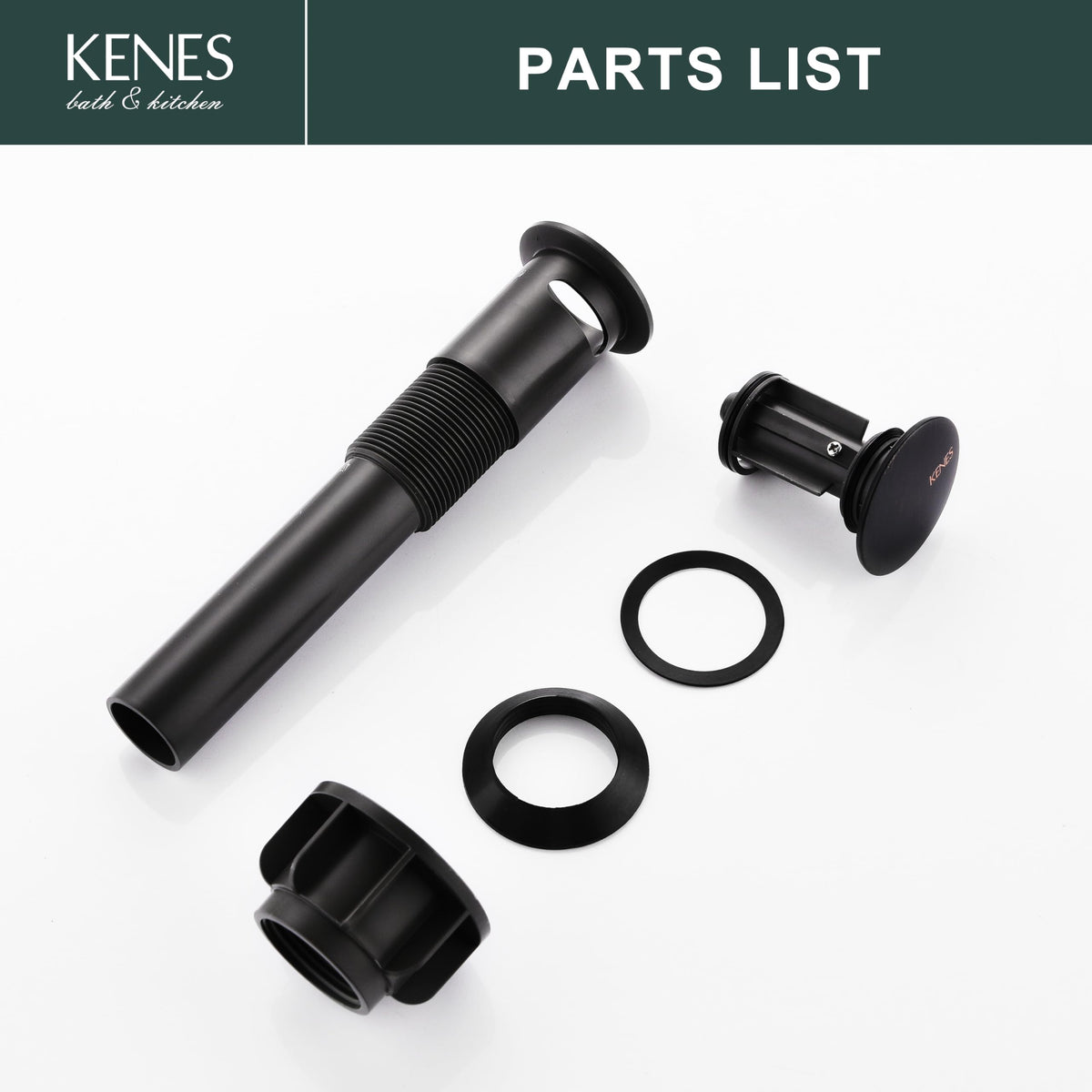 KENES pop-up drain drains quickly 10% faster than traditional plugs.