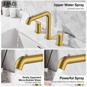 KENES corrosion-resistant brushed gold finish enhances durability in daily bathroom use.