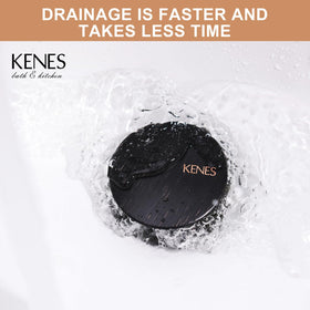 KENES spring-loaded button drain demonstrates lever-free operation