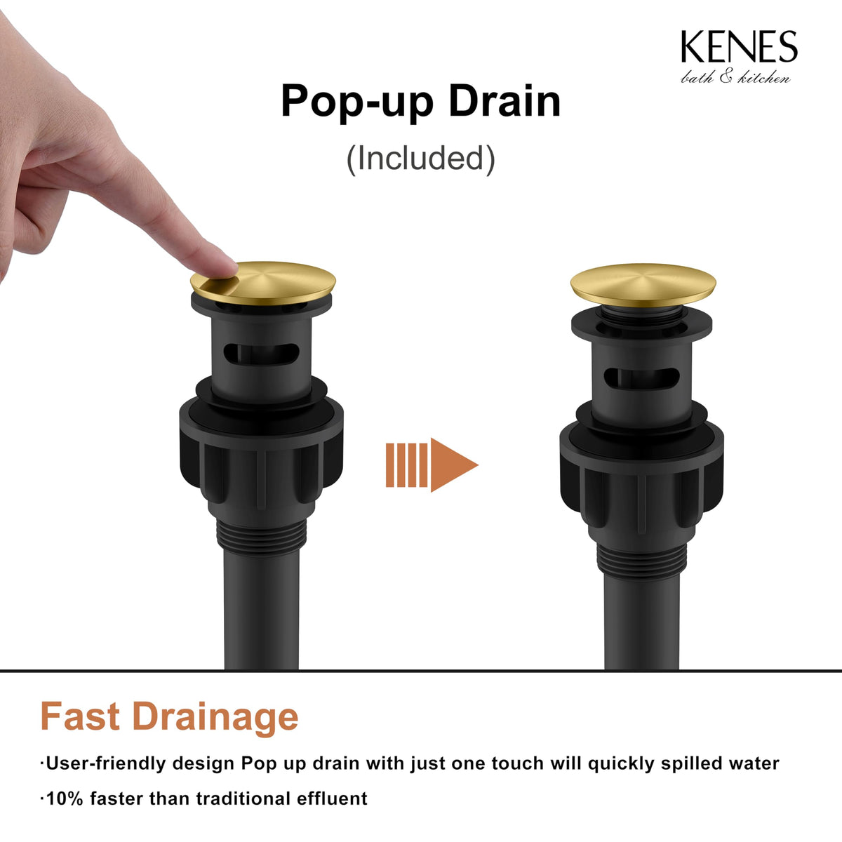 KENES water flow 4.5 L/min at 410 kPa enables everyday tasks.