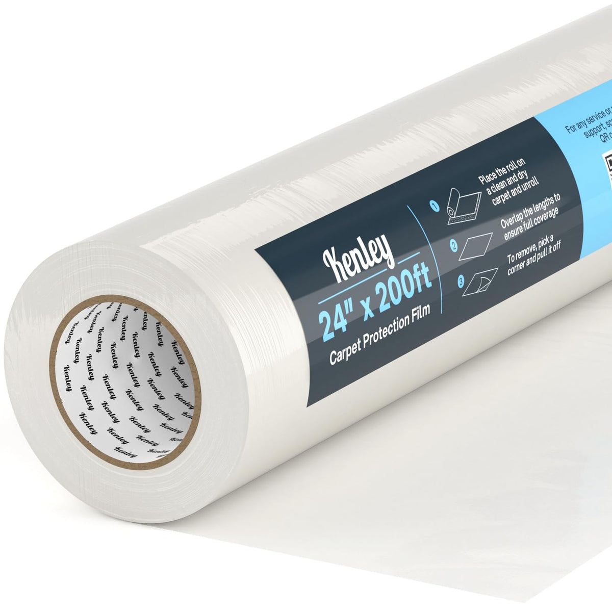 Kenley carpet protector roll covers floor areas to prevent stains during projects