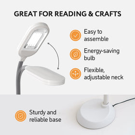 Kenley lamp height at 63 inches for versatile placement