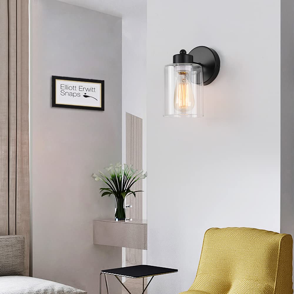 KENMI brushed-brass finish sconce adds warm accent to powder rooms