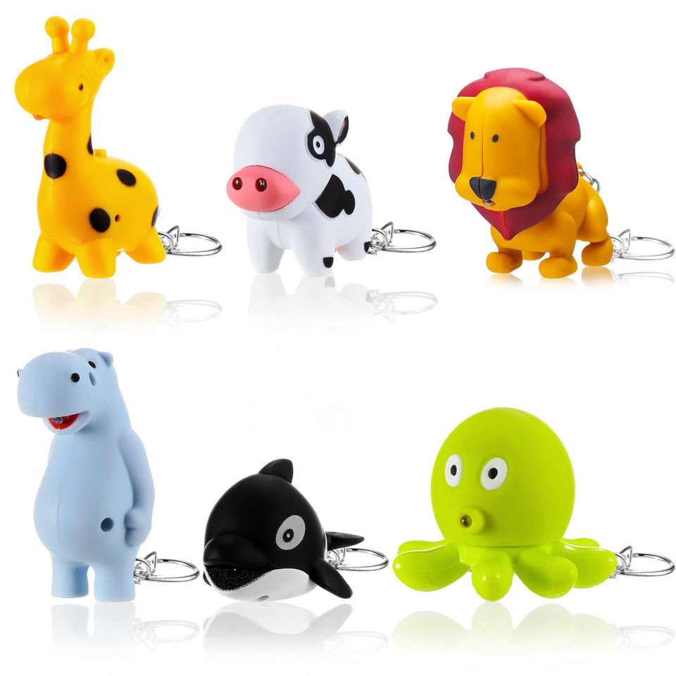 Kenning pig flashlight keychain illuminates keyholes for easy access in the dark