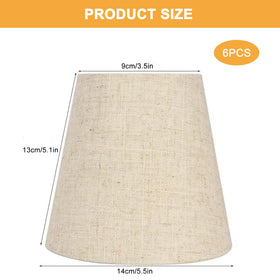 Kenqulio mini linen shade adds warm glow to chandeliers