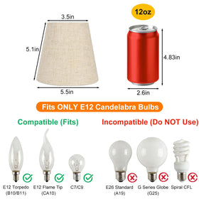 Kenqulio six-pack lamp shades enhance living room style with soft diffusion