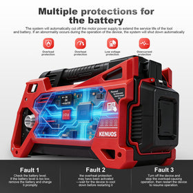KENUOS battery-operated pump offers cordless convenience for outdoor tasks.