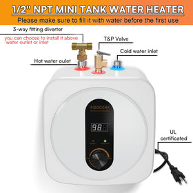 Compact under-sink design fits kitchens, RVs, and small cabinets.