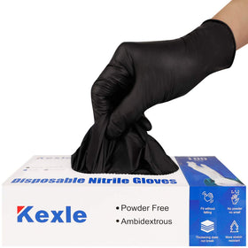 KEOELY black nitrile gloves 100-pack for reliable food handling