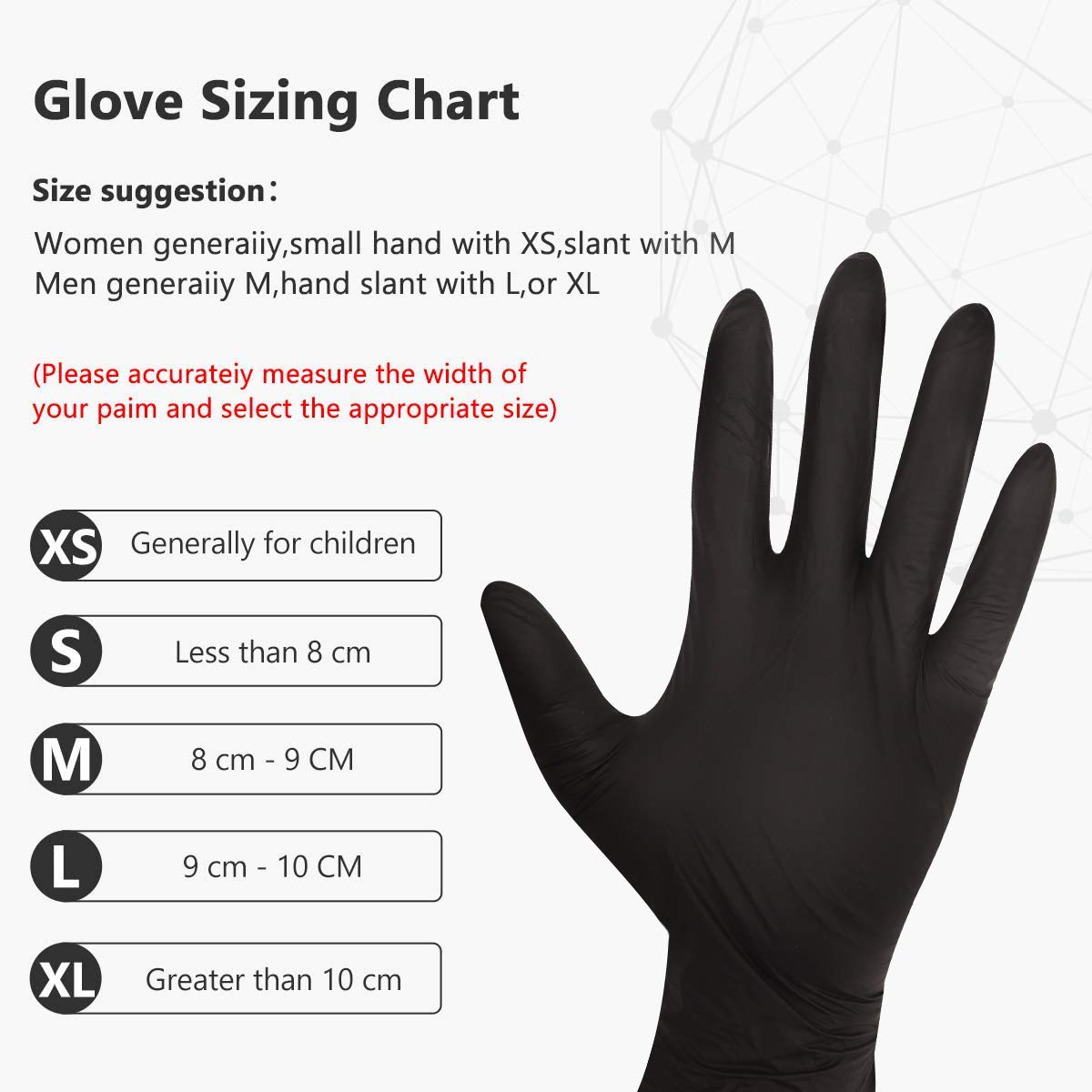 KEOELY nitrile gloves suitable for technicians tattoo artists and cleaning