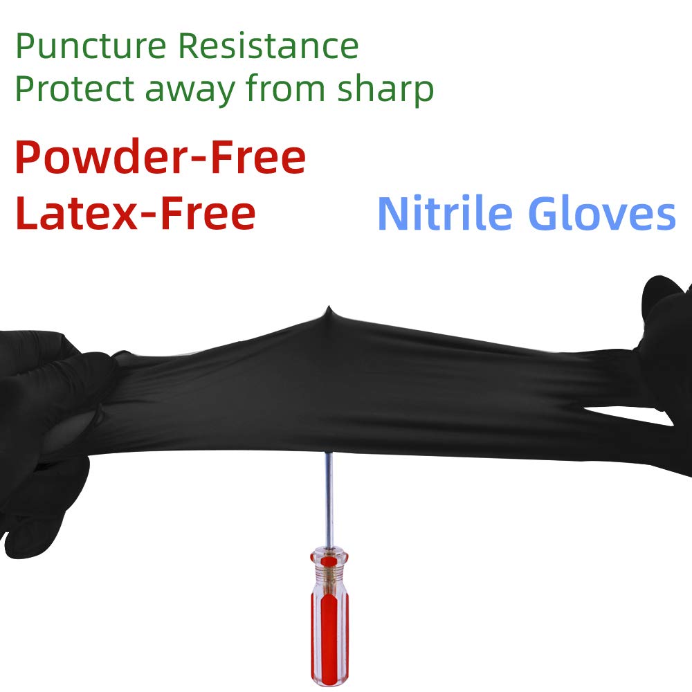 KEOELY nitrile gloves textured fingertips provide strong grip