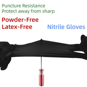 KEOELY nitrile gloves textured fingertips provide strong grip