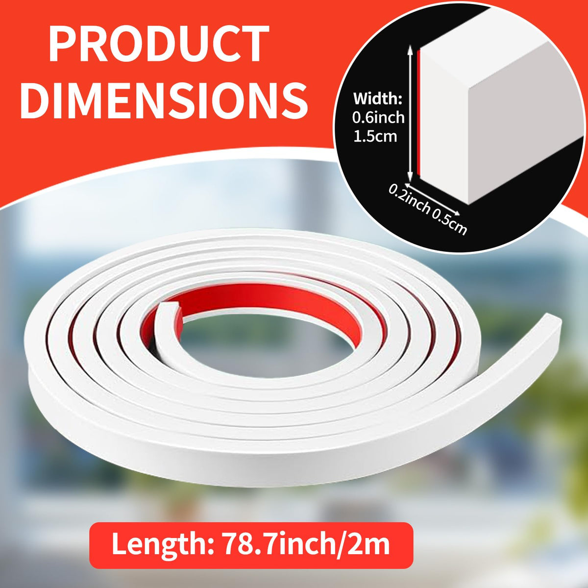Keoholi PVC window trim roll closeup showing durable, self-adhesive strips.