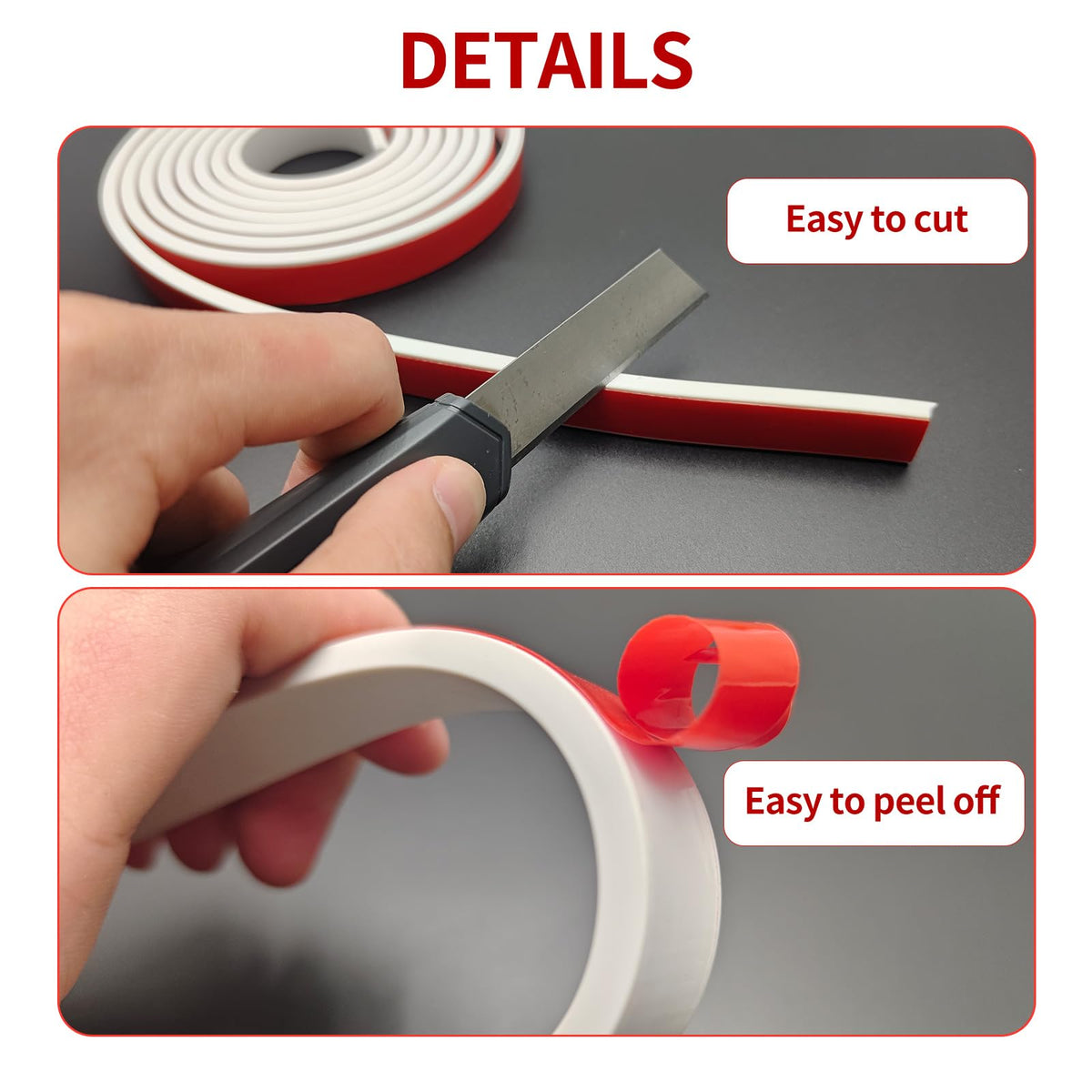 Keoholi self-adhesive back panel ready for peel-and-stick installation.