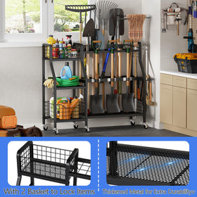 Keomaisyto garden tool organizer base compartments keeps tools neatly organized.