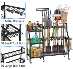 Keomaisyto garden tool organizer easy assembly with quick setup steps.