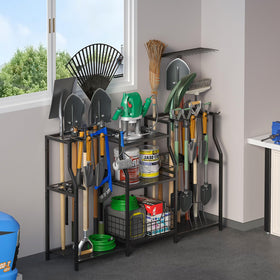 Keomaisyto Garden Tool Organizer heavy-duty steel for durable garage or shed use.
