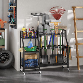 Keomaisyto garden tool organizer in use keeps workspace tidy and efficient.