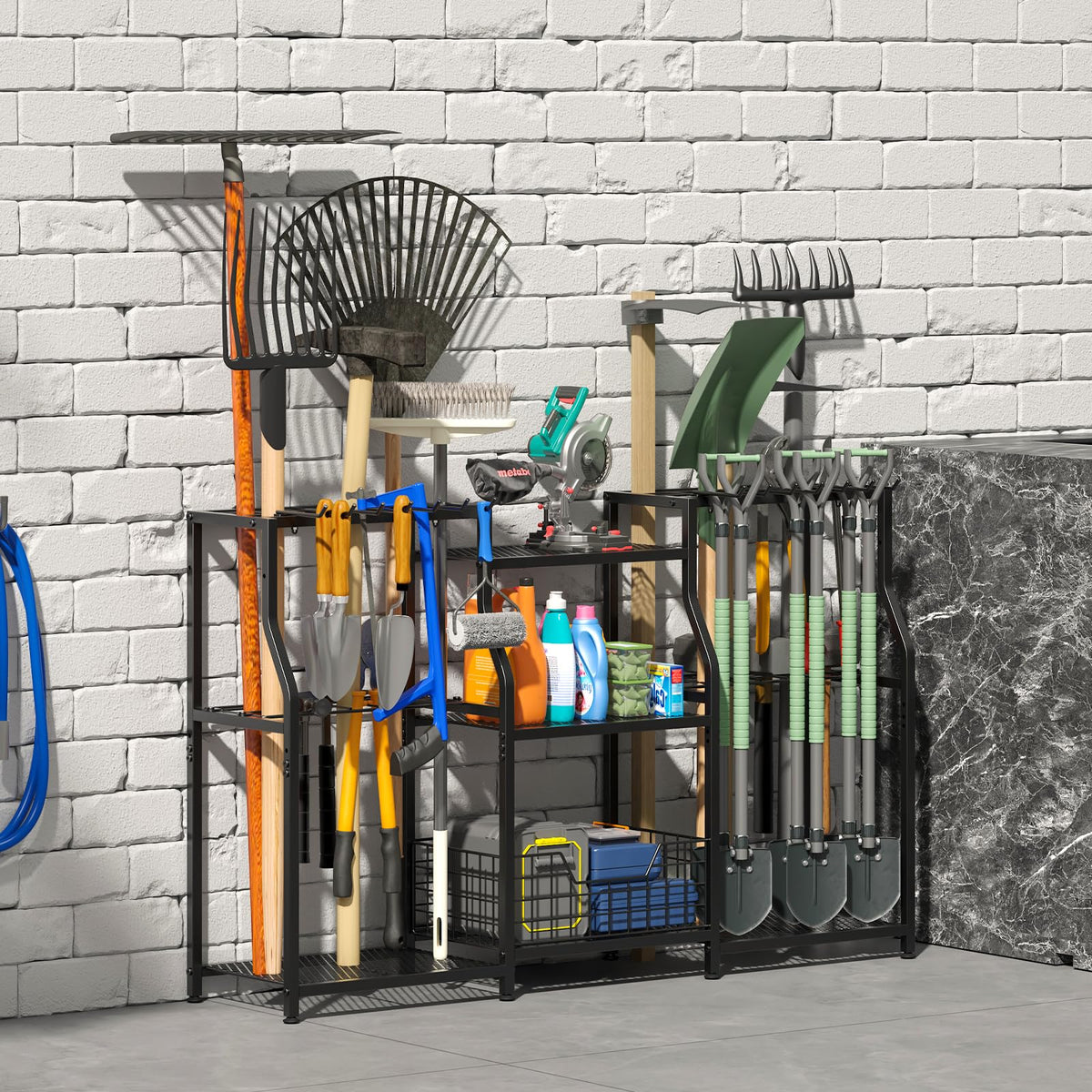 Keomaisyto Garden Tool Organizer ideal for indoor or outdoor storage.