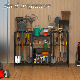 Keomaisyto Garden Tool Organizer storage basket secures items during movement.