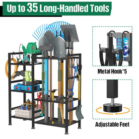 Keomaisyto large removable hooks offer flexible tool hanging options.