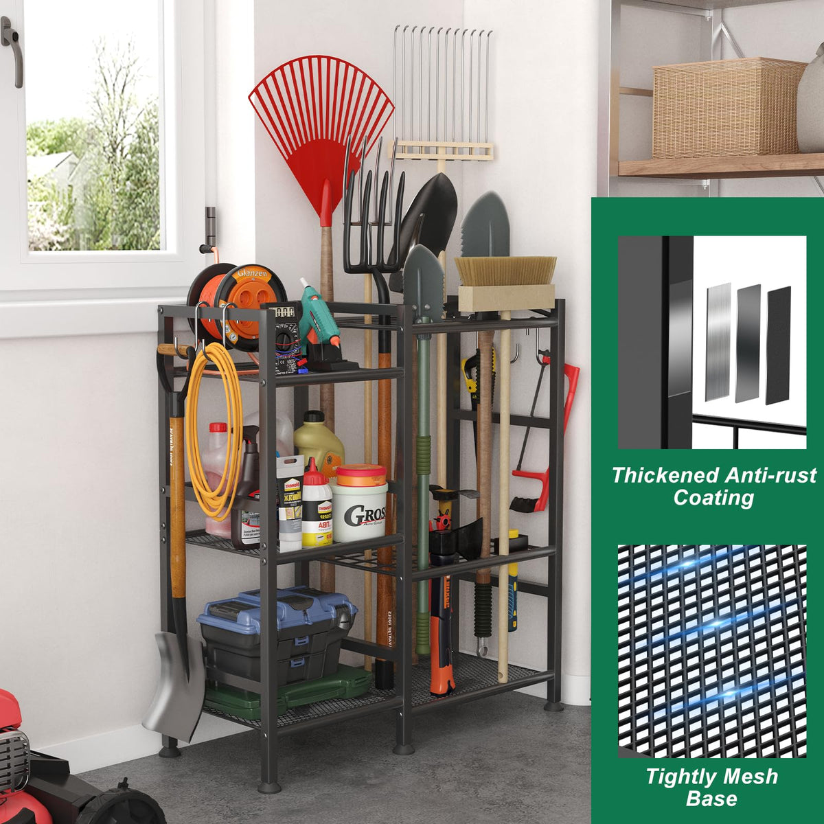 Keomaisyto left-side shelf stores small tools within easy reach.