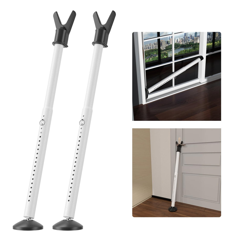 Keplrend 2-pack door stoppers securing a front door with added barrier