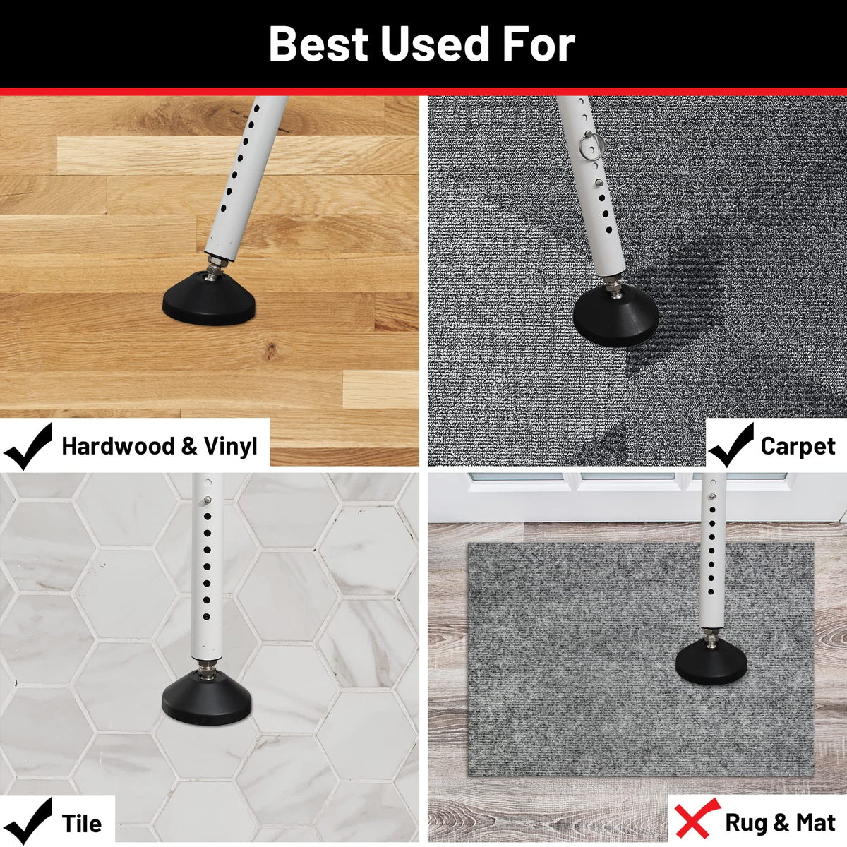 Keplrend 2-pack door stoppers in a hotel room setup