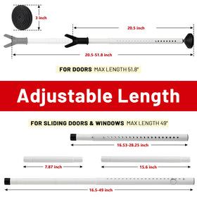 Keplrend 2-pack door stoppers used as window security bar