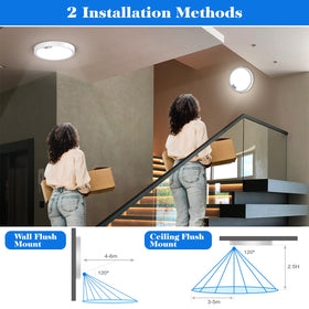 KEPLUG hardwired ceiling light install on ceiling or wall