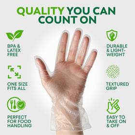Keppi food-safe gloves ideal for food prep, cooking, and casual home dining tasks.