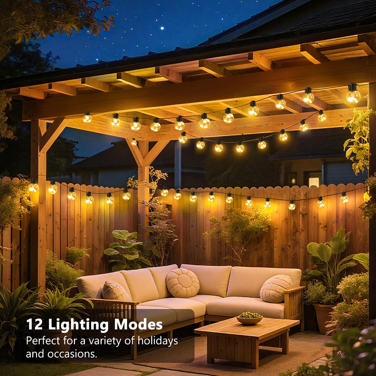 KepStars dimmable string lights with remote control for mood setting