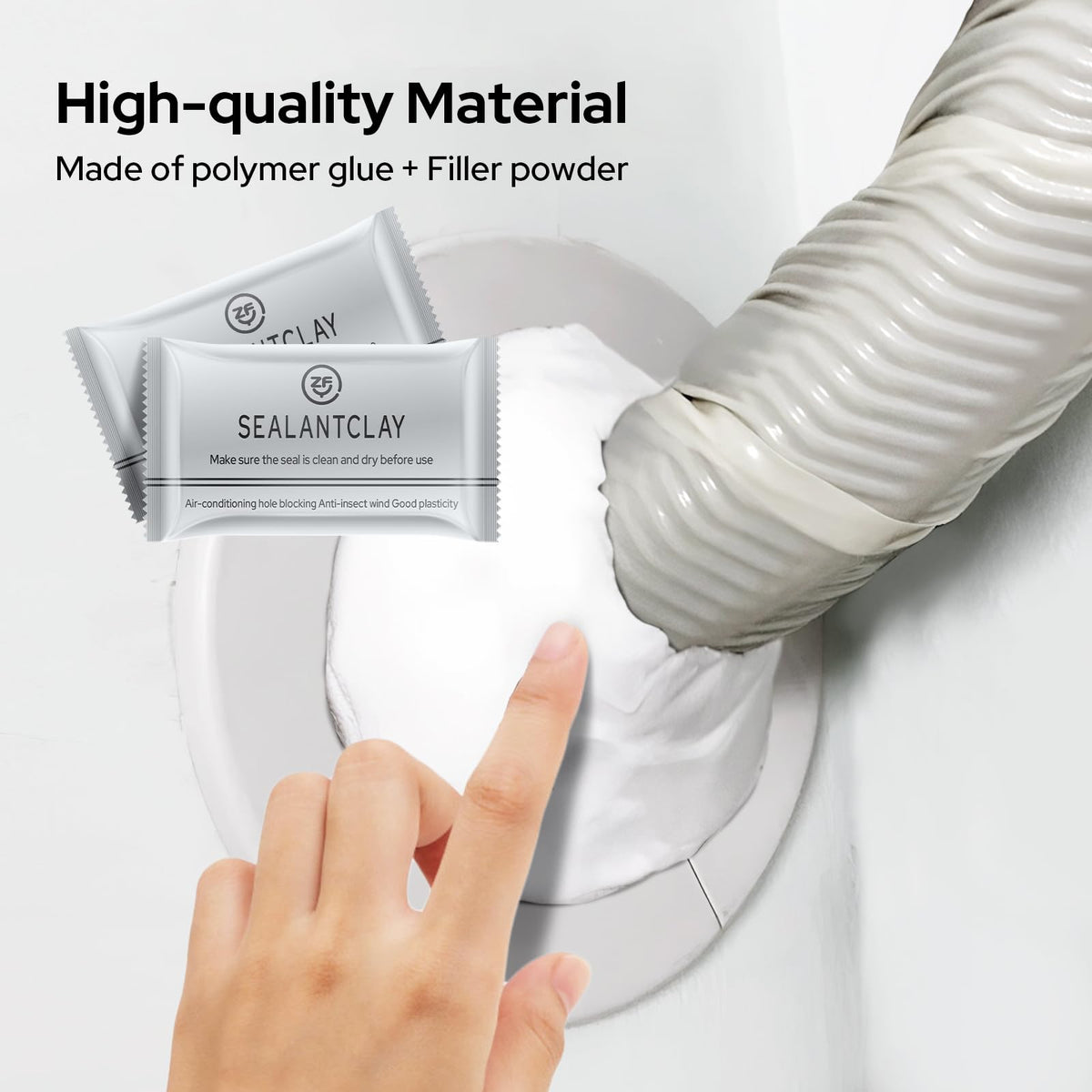 KEPTFIT sealant clay sealing a drain connection for moisture protection.