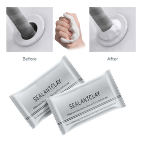 KEPTFIT sealing clay in a soft moldable state for easy wall hole repairs.